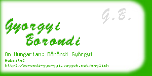 gyorgyi borondi business card